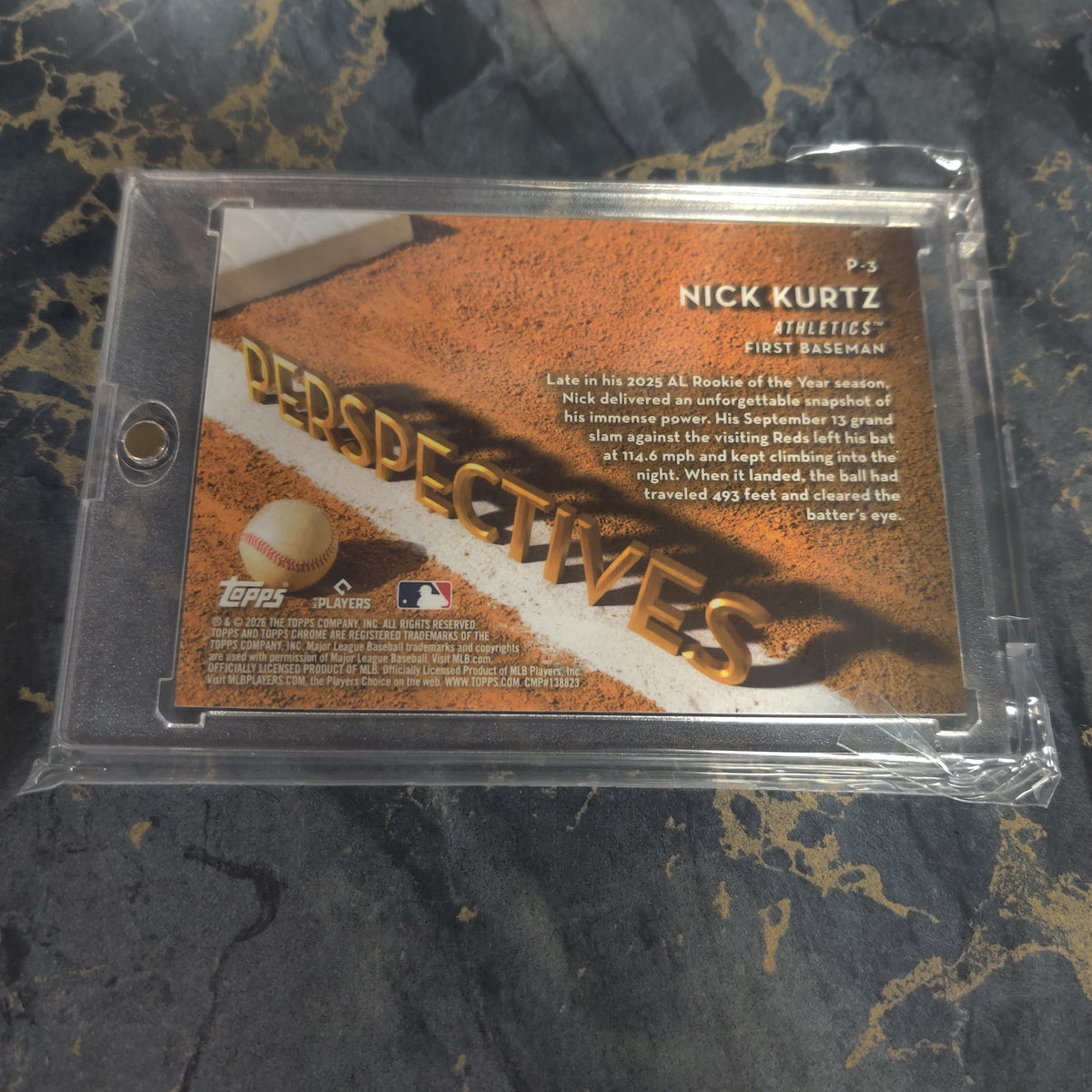 NICK KURTZ PERSPECTIVES 2026 TOPPS BASEBALL CARD