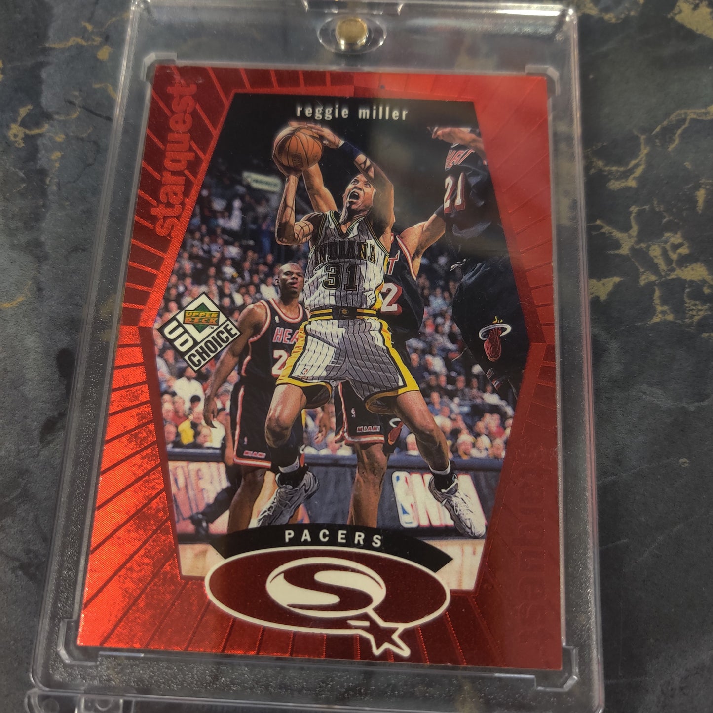 REGGIE MILLER PACERS STARQUEST 1998 CARD