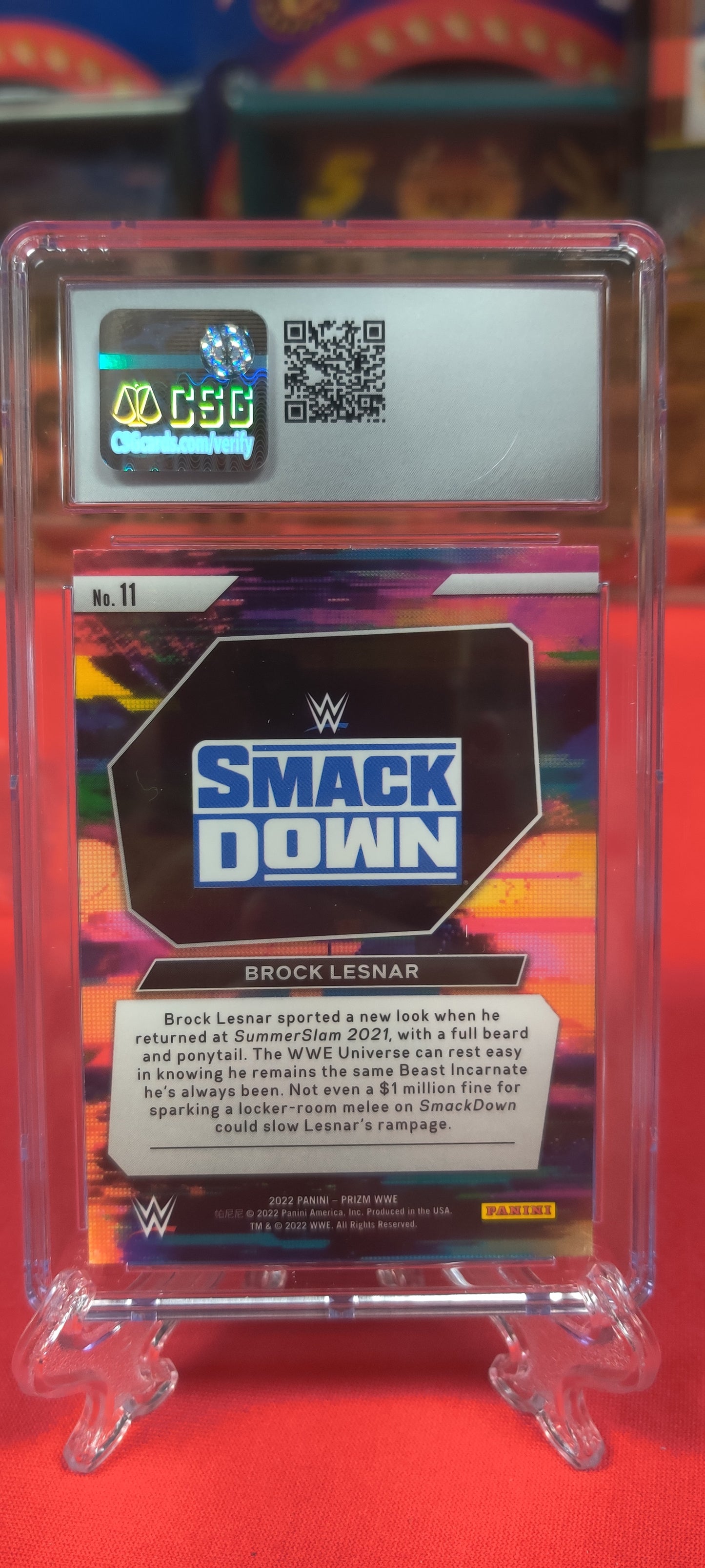 2022 Panini prizm WWE #11 Brock Lesner