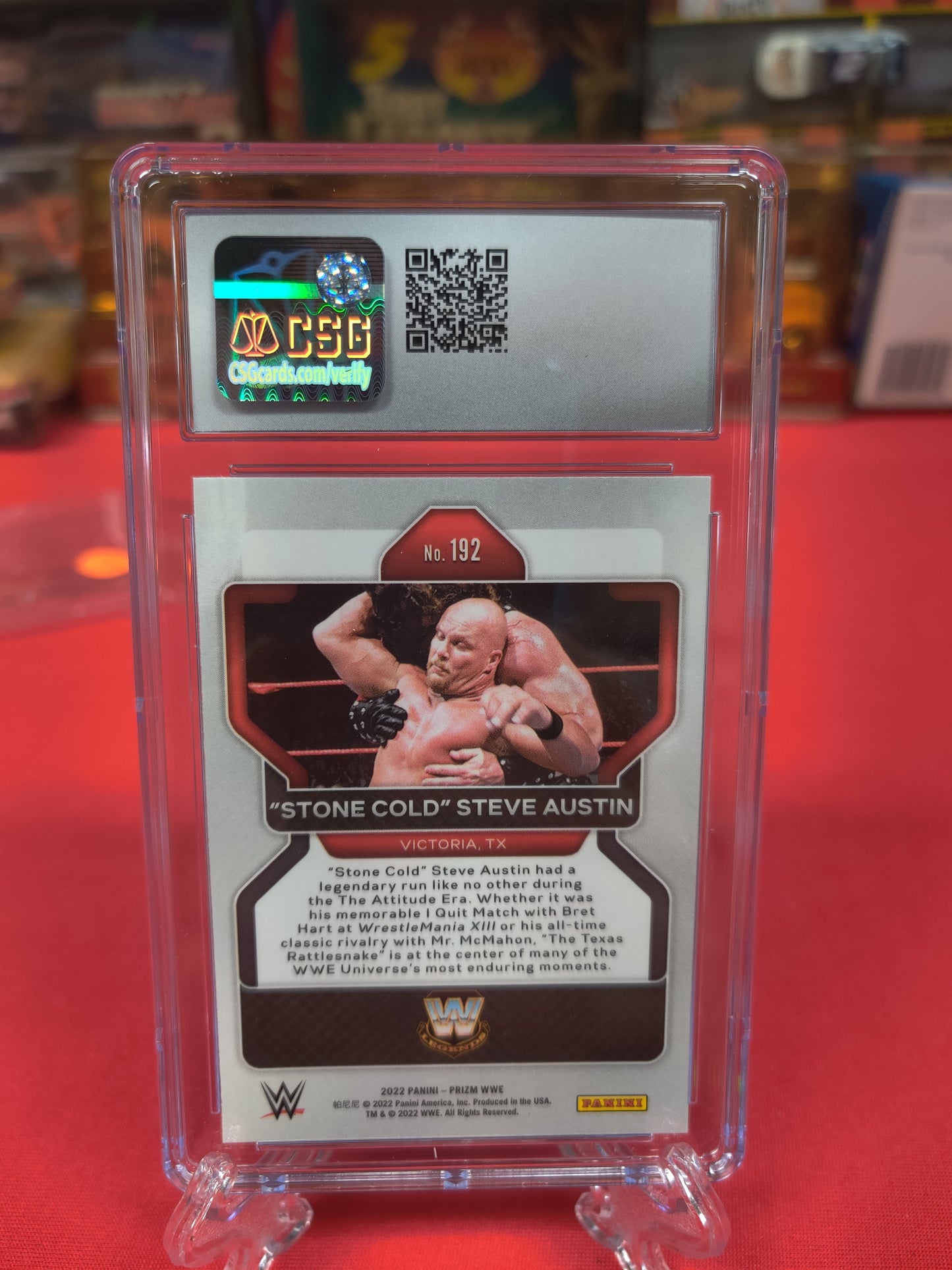 2022 panini Prizm WWE #192 "stonecold" Steve Austin