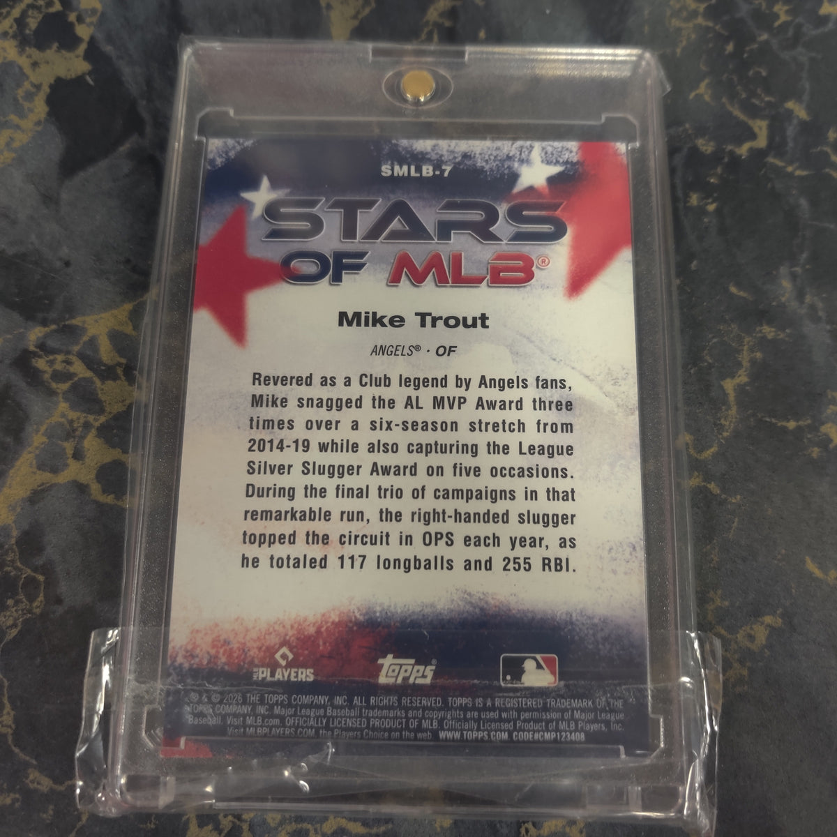 MIKE TROUT ANGELS BASEBALL TOPPS CARD