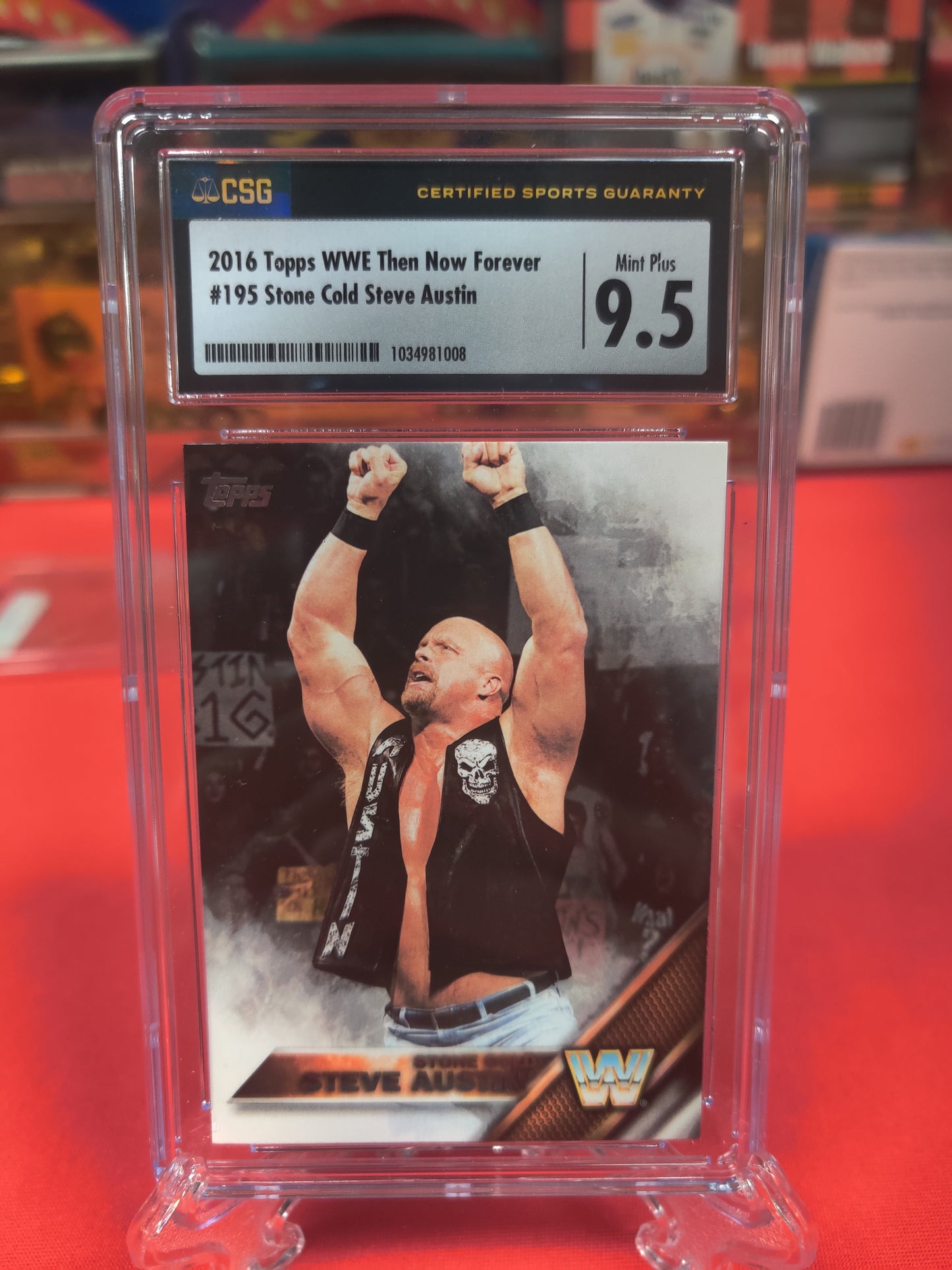 2016 Topps WWE then now Forever #195 Stone Cold Steve Austin