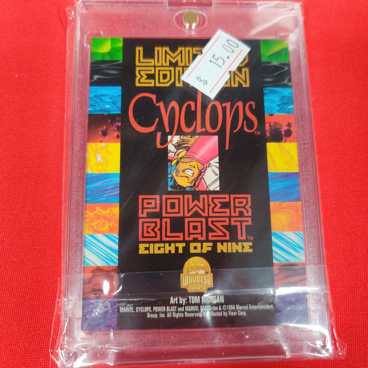 CYCLOPS POWER BLAST MARVEL CARD 8/9