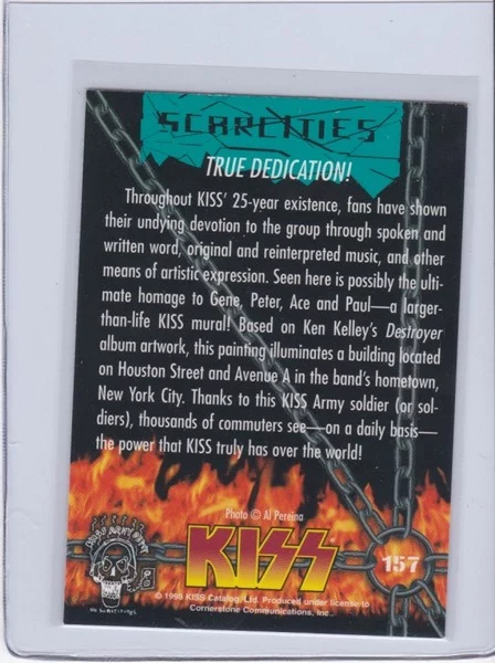 Collector Card - KISS - Scarcities - True Dedication! - 1998 - 157 - Image 2