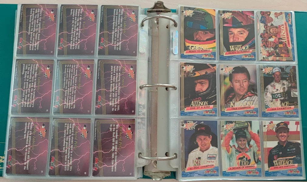Collector Cards in Binder-Wheels-Racing-(Quantity in Binder 198)-1995