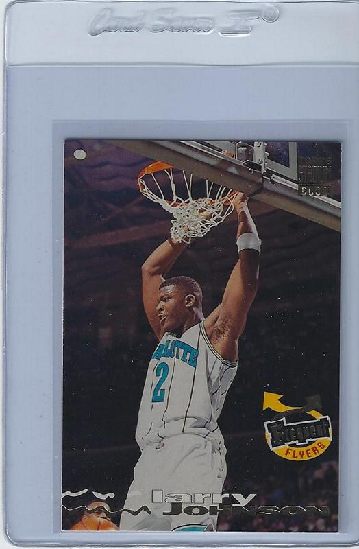 Basketball (Brand: Topps) (Type: Stadium Club) (Subtype: ) (Hall of Famer: N) (Superstar: Y) (Rookie: N) (Kind of Packaging: Semi-Rigid with Sleeve) (Year: 1994) (Unique Number: 185) (Numbered Card: ) (Player:Larry Johnson)