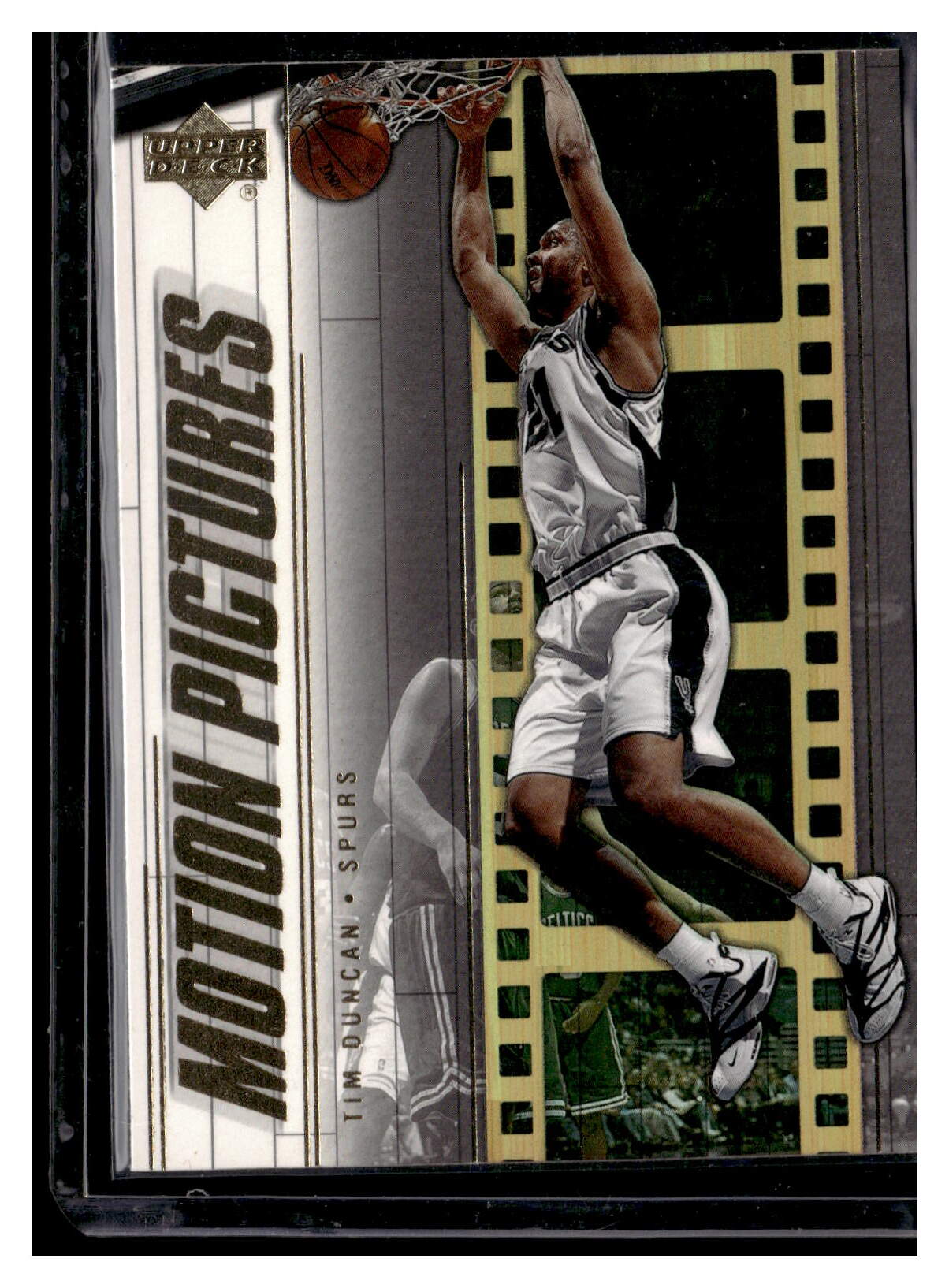 Basketball (Brand: Upper Deck) (Type: Motion Pictures) (Subtype: ) (Hall of Famer: ) (Superstar: ) (Rookie: ) (Kind of Packaging: Toploader with Sleeve) (Year: 2002) (Unique Number: MP2) (Numbered Card: ) (Player: TIm Duncan)