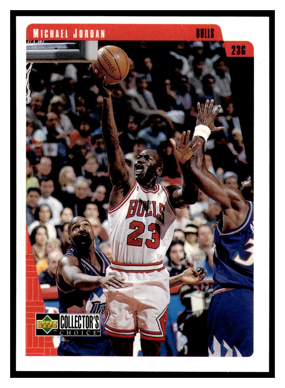 Basketball (Brand: Upper Deck) (Type: Collector's Choice) (Subtype: ) (Hall of Famer: ) (Superstar: ) (Rookie: ) (Kind of Packaging: Semi-Rigid with Sleeve) (Year: 1998) (Unique Number: CB6) (Numbered Card: ) (Player: Michael Jordan)